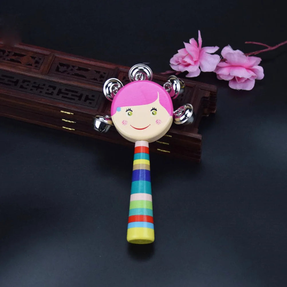 Hand Toys for Babies Infant Children's Bell Bamboo Wooden Bells Kids
