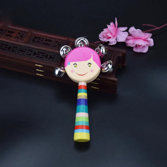 Hand Toys for Babies Infant Children's Bell Bamboo Wooden Bells Kids