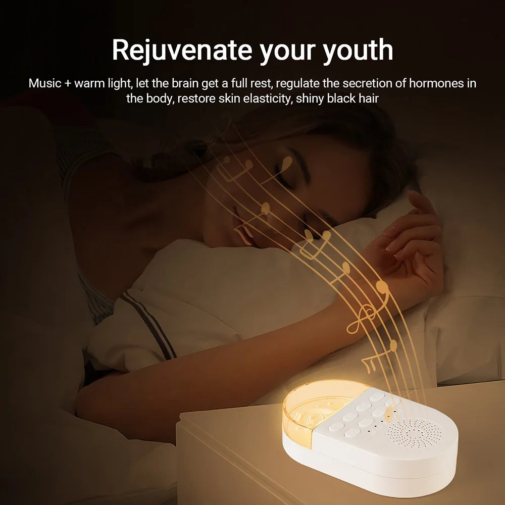 Portable White Noise Machine For Sleeping Baby Sleep Aid Noise Machine Kids Sleep Night Light 24 Natural Sounds Baby Sleeper