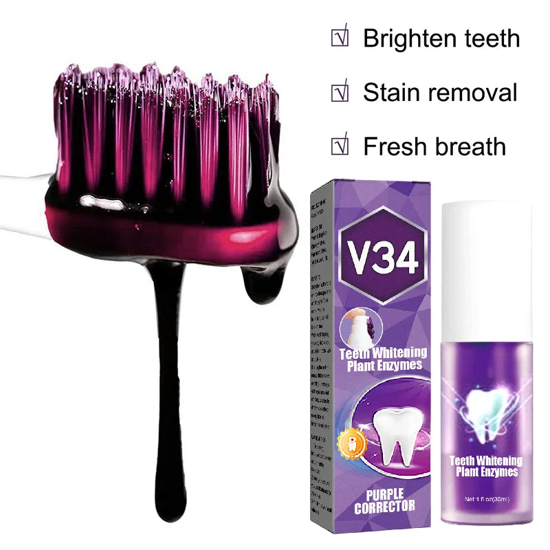 V34 Toothpaste 5D Teeth Oral Hygiene Cleaning Teeth Fresh Breath Teeth Care New