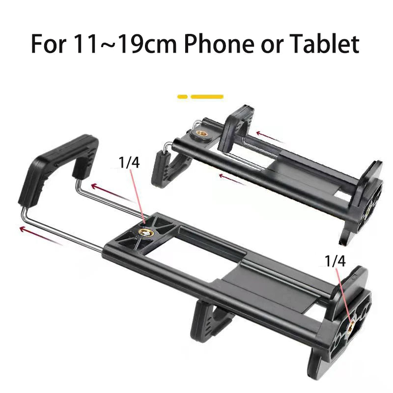 Ipad Tripod for Tablet and Phone Aluminum Ipad Floor Stand Base Mount Tripode Tablet with Smartphone & Tablet Holder