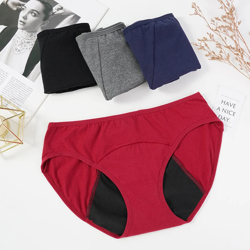 Menstrual Panties Physiological Pants Women Underwear Period Cotton Absorb Water Quick-dry Briefs Female Lingerie Plus Size
