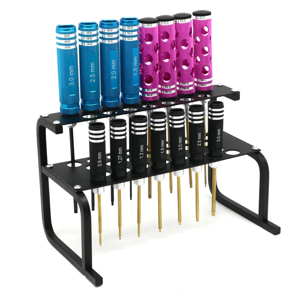 Screwdriver Storage Rack Holder Screwdriver Organizers for Hex Cross Screw Driver RC Tools Kit Organizers 30 Hole Without Tools