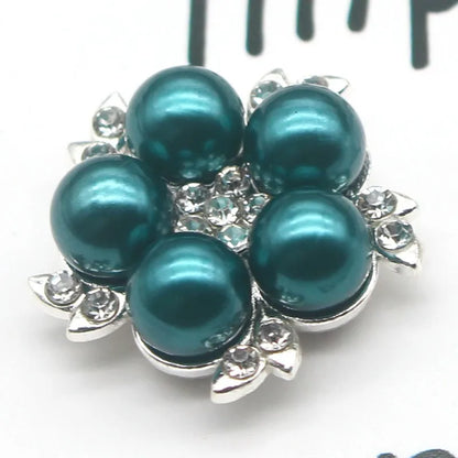 5Pcs Alloy pearl accessories DIY jewelry accessories rhinestone drill disc accessories DIY hair accessories clothing accessorie