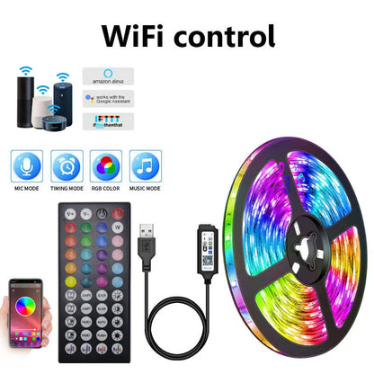 Usb Led Strip 5V 5050 Smart Led Light For Wall Room Bluetooth Wifi Alexa 15 20 Meter Rgb Tape Tv Backlight Led Ribbon Band Luces
