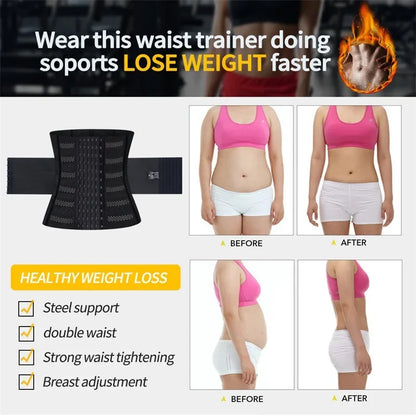 Shapewear Women Corset Belts Waist Trainer Body Shaper Double Tummy Control Slimming Sheath Flat Belly Reductive