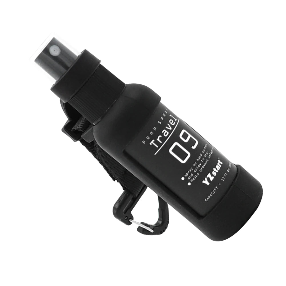 50ml Travel Bottle Leak Proof Refillable Spray Bottle Liquid Containers with Tactical Hook Strap Alcohol Spray Bottle for Liquid