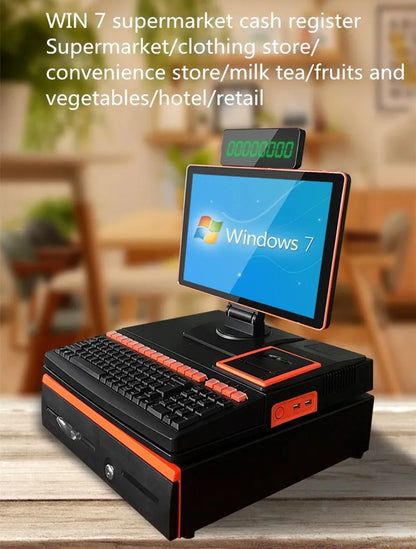 14.1 inch touch screen, cash box, keyboard, whole package POS computer factory POS System cash Register Terminal