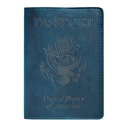 Genuine Leather Passport Cover USA Travel Accessories Menassport Holder America Passport Pouch