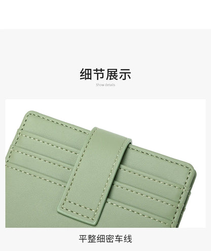 RFID Anti-blocking Wallet for Women, Multi-Card, Credit Card Bag, Lightweight and Simple, Short Buckle, Small, Fashion Wallet