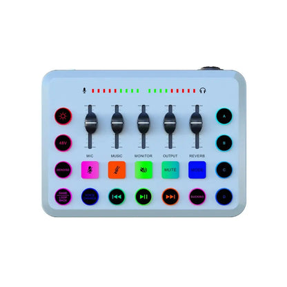 F11 Live Sound Card Streaming 5-Channel Mixer Sound Card Audio for Game Voice Podcast Live Streaming Kit Podcast Accessories Par