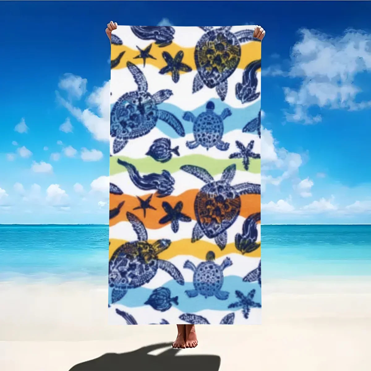 Beach Towel Portable Quick Fast Dry Sand Outdoor Travel Swim Blanket Thin Yoga Floral Print Mat Personalization Stripes Towel