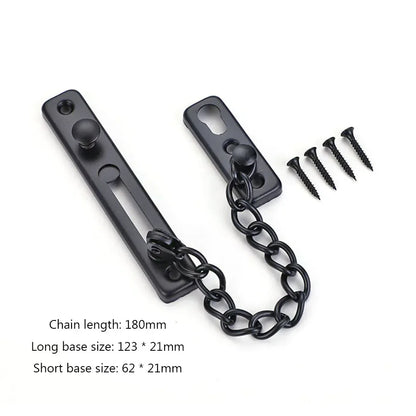 Door Chain with Lock Door Lock Bolt Chain Kids Safety Security Home Latch Buckle Guard Lock Anti-Theft Hotel Hardware Accessorie
