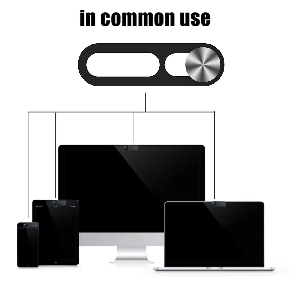 1-2Pcs Black Webcam Cover for IPhone Anti-hacker Shutter Privacy Protection Slide Shield Anti-peep for SmartPhone Laptop Camera