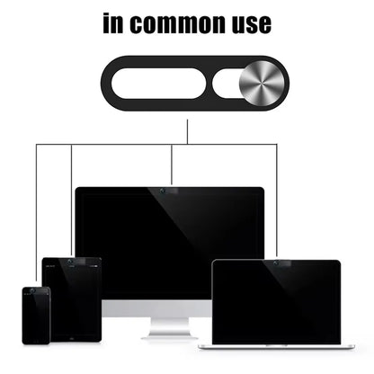 1-2Pcs Black Webcam Cover for IPhone Anti-hacker Shutter Privacy Protection Slide Shield Anti-peep for SmartPhone Laptop Camera