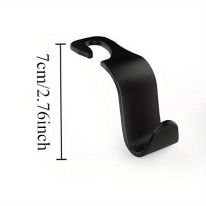 2/4Pcs Plastic Hooks Car Seat Headrest Hooks Car Rear Seat Organiser Hanger Handbag Clothes Holder Car Interior Accessories
