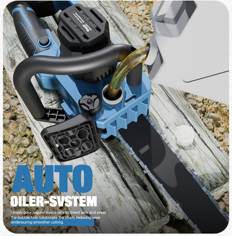 Electric Goddess 12inch Brushless Electric Chainsaw Cordless Portable Electric Saw Woodworking Tool For Makita 18V Battery Pin