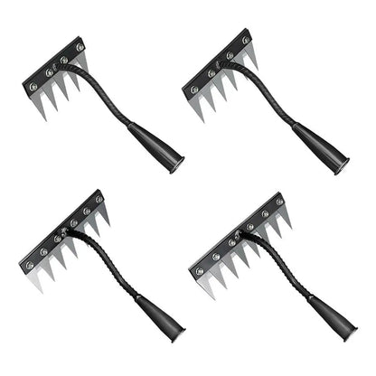 5/6/7/8 Teeth Agricultural Rake Soil Loosening Weeding Tool Manganese Steel Garden Weeding Rake Multi-use Agricultural Straw Hoe