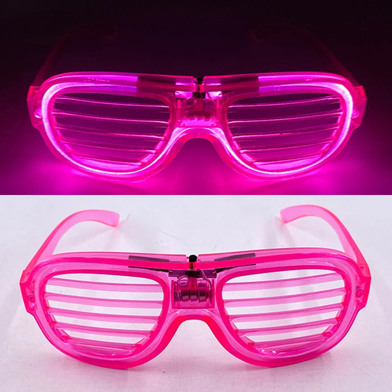 Light Up LED Glasses 5 Colors Heart Shape Glow Glasses Glow in The Dark Party Supplies Neon Party Favors for Kids Adults