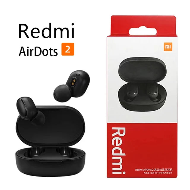 Xiaomi Redmi Airdots 2 Bluetooth Earphones Sport Music Gaming Outdoor Mini Wireless Headset with Mic Headphones In Ear Earbuds