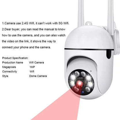 Smart 2.4G WiFi Camera for Home Security Video Surveillance Supprt Two Way Audio Mobile Motion Outdoor/Outside Night Vision