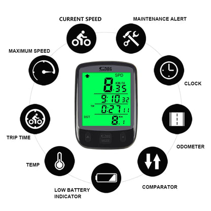 Cycling Computer Waterproof Bicycle Odometer Digital LCD Display Wired Cycling Computer Speed Calorie Test Cycling Computer