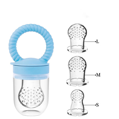 1pcs Food Bite Bag Feeder Fruit Vegetable Feeding Food Grade Silicone Feeding Tableware Silicone Baby Pacifier Bottle Feeder