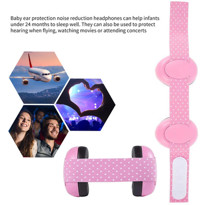 Baby Noise Cancelling Headphones Ear Protection Earmuffs For Infants with Elastic Headband Airplane Travel Baby Accessories