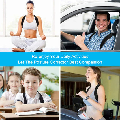 Adjustable Back Posture Corrector Preventing Humpback Upper Back Neck Brace Shoulder Back Correction Belt Spine Pain Relief