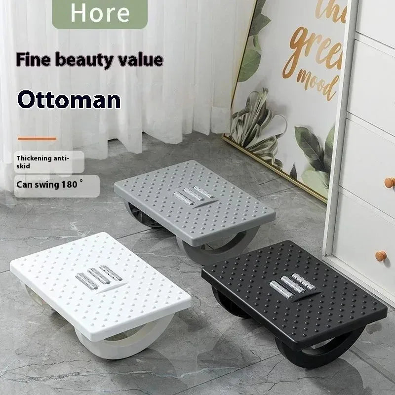 Office foot pedals, placed under the desk, can swing 180 degrees to activate the feet and relieve leg stiffness