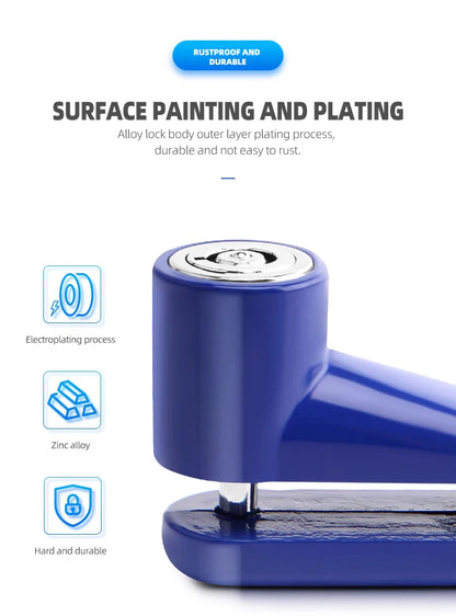 Motorcycle Lock Security Anti Theft Bicycle Motorbike Motorcycle Disc Brake Lock Theft Protection for Scooter Safety Bike Lock