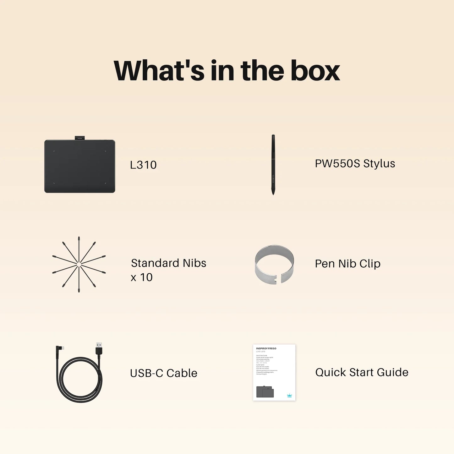 Huion Inspiroy Frego S Newest Graphics Tablet L310 Bluetooth Connectivity Wireless Drawing Tablet, 6.3x3.9 Inch Small Pen Tablet