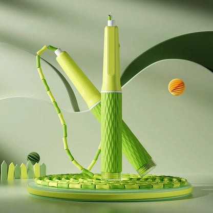 Bamboo Segmented Jump Rope With Soft Bead Handles Tangle-Free Design For School Sports Kids Home Fitness Training Equipment