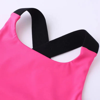 Children's Sports Tank Top Underwear Girls Cross Back Sports Bra 5-12 Years Old Children Running Sports Underwear