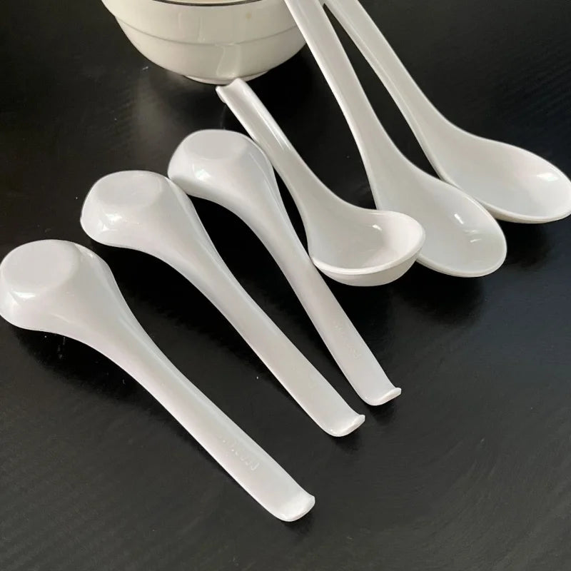 5pcs Soup Spoon Japanese rice Spoon Ramen wonton dumplings Japanese kitchen cutlery soup spoon  dinner spoon  serving spoon