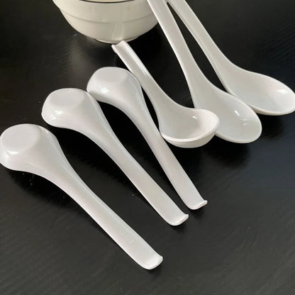 5pcs Soup Spoon Japanese rice Spoon Ramen wonton dumplings Japanese kitchen cutlery soup spoon  dinner spoon  serving spoon