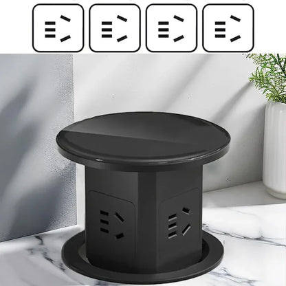 Retractable Pop Up Socket Wireless Charge USB Port US UK AU Universal Automatic Lifting Anti-pinch Protection Outlet Desktop