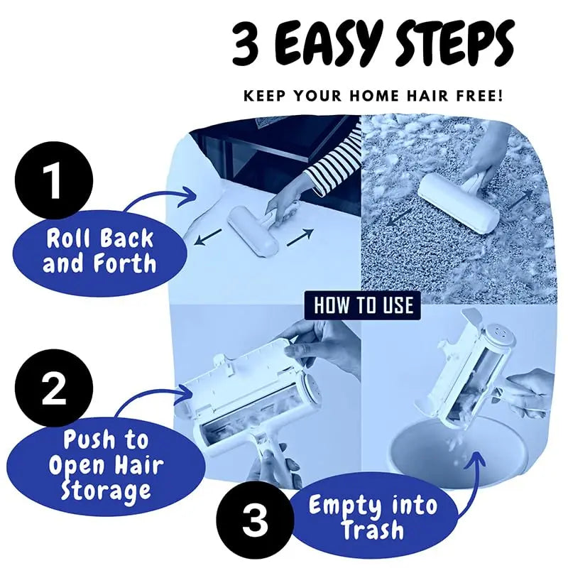 Pet Hair Remover Roller Reusable Lint Roller Dog Cat Fur Remover Portable Pets Hair Removal Cleaning Tool Hairs Scraper for Home