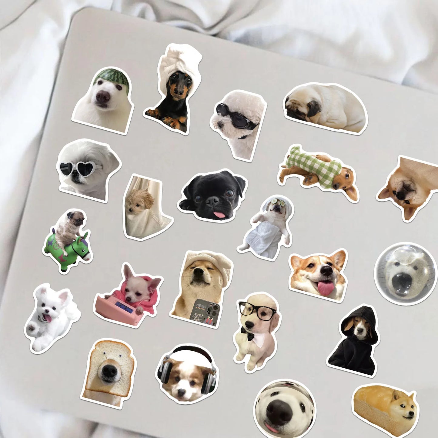 50PCS Dog Stickers Cute Animal Account Materials Phone Cases Laptop Suitcases Water Cups Waterproof Stickers