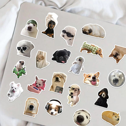 50PCS Dog Stickers Cute Animal Account Materials Phone Cases Laptop Suitcases Water Cups Waterproof Stickers