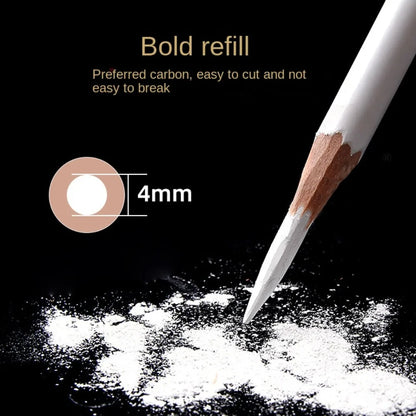 3Pcs Art Supplies Charcoal Pencils Set Drawing Pencil Soft/Medium/Hard Black White Charcoal Pencil