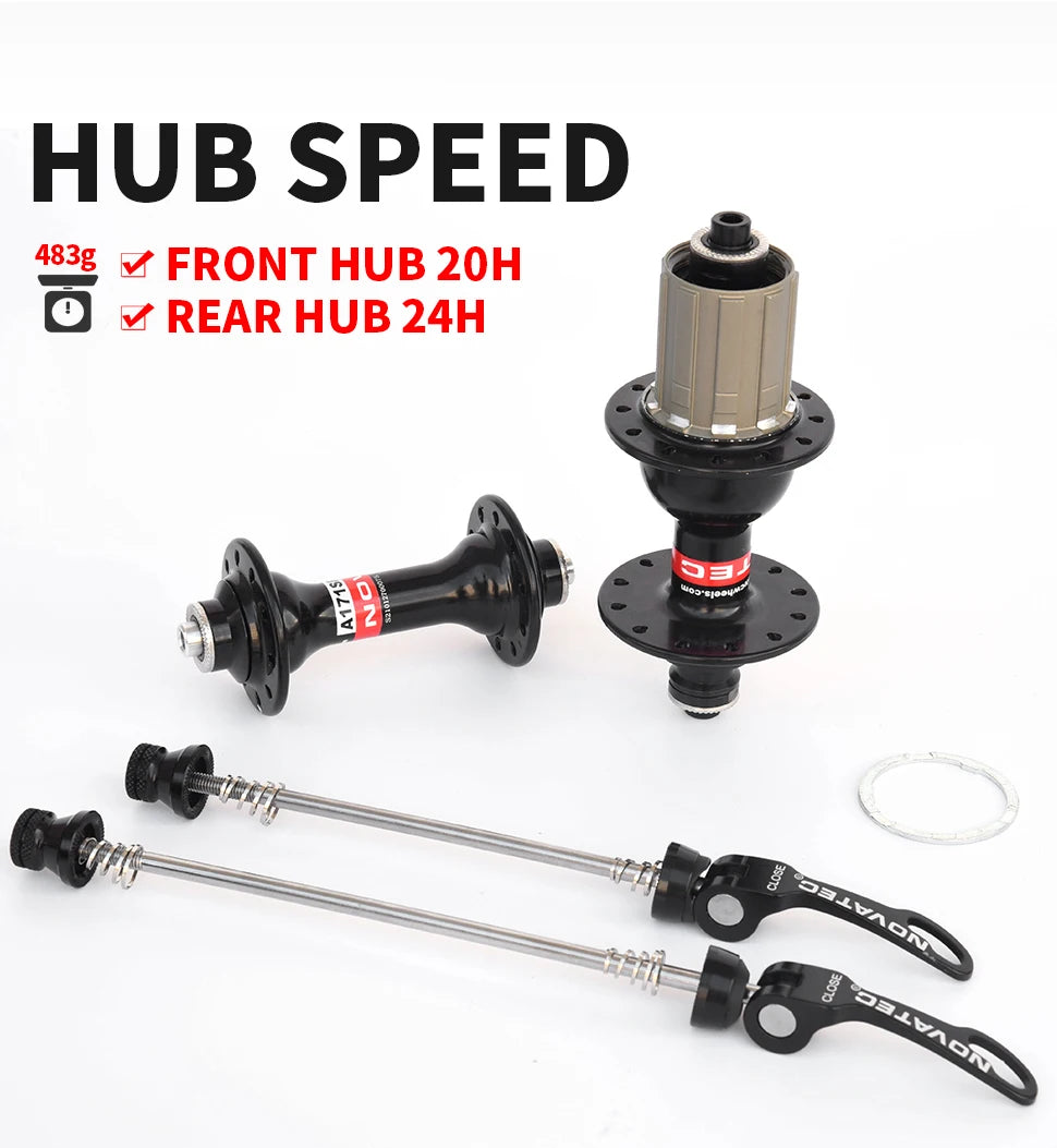 Road Bike Hubs 171/172 SHIMAN0 Hubs Front 20H Rear 24H Quick Release Hubs Compatible with 9/10/11 Speed Bikes