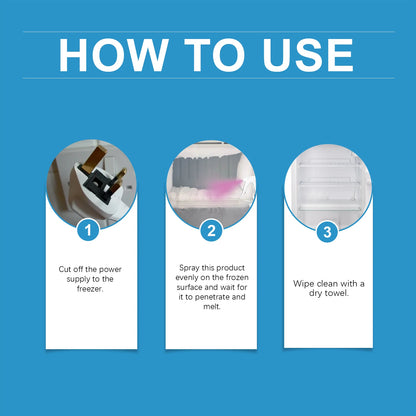 Jakehoe Fridge Defrosting Spray 120 ml Freezer Defrosting Agent And Deicing Spray Easy Defrosting, Saves Electricity and Odour
