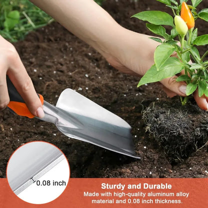 Garden Tools Set 3 Pack Heavy Duty Gardening Tool Set Include Garden Shovel Transplant Trowel and Hand Rakefor Planting