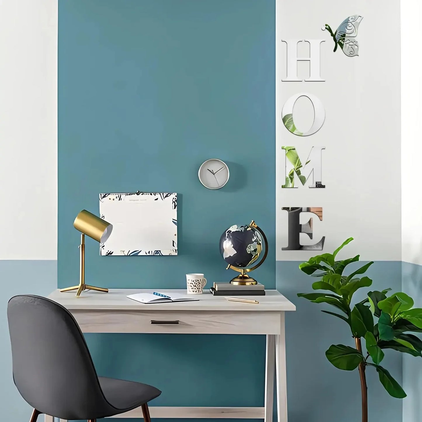 HOME Home Logo 3D Mirror Wall Sticker, Entrance Decoration, Home Decoration