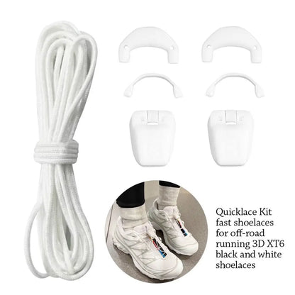 Soft Fabric Quick lace Kit Casual No tie Shoe laces Colorful Round Tennis Laces Sneaker Fabric Shoe laces Shoelaces For Salomon