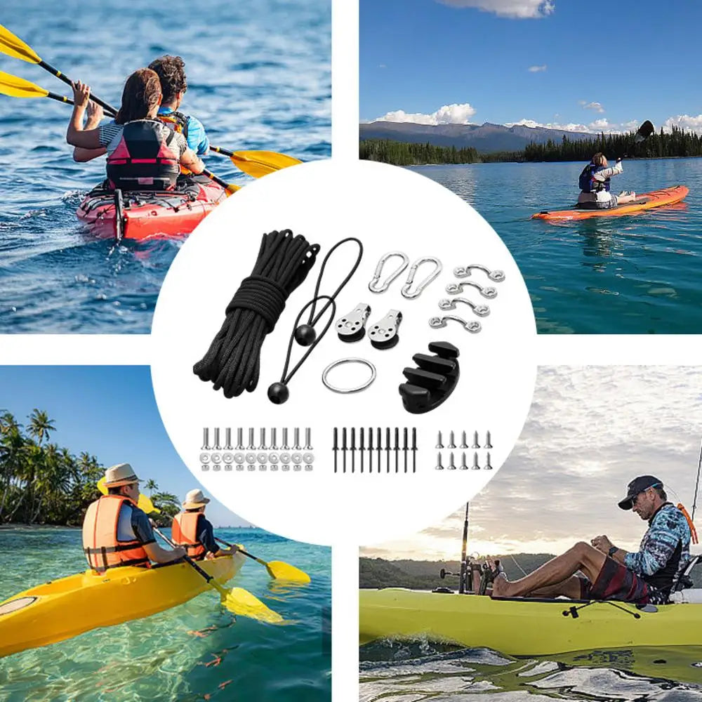 Kayak Anchors Trolley Kit Anchors System For Kayak Canoes Boat Kayak Hardware Eyes Wellnuts Screws Kayak Accessories For Kayak