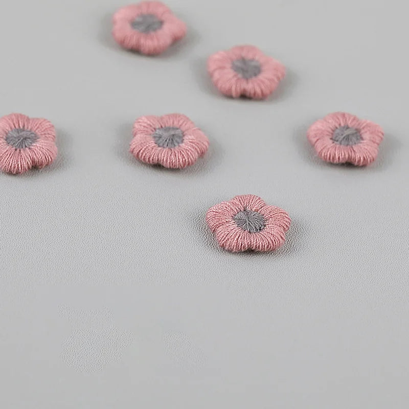 Mini Embroidered Small Flower Patch DIY Earring Accessories Children's Hair Accessories Clothing Accessories