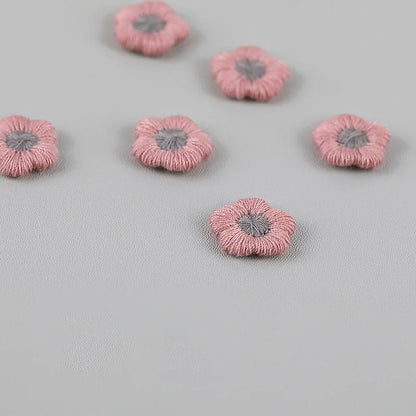 Mini Embroidered Small Flower Patch DIY Earring Accessories Children's Hair Accessories Clothing Accessories