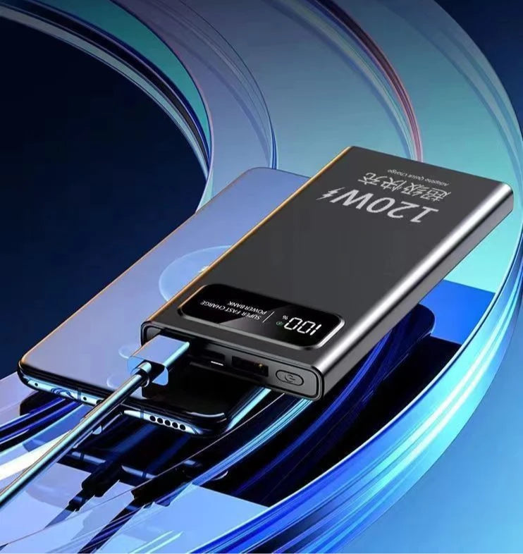 BCAK New 120W Power Bank 20000mAh Super Fast Charging Large Capacity Mobile Power Supply